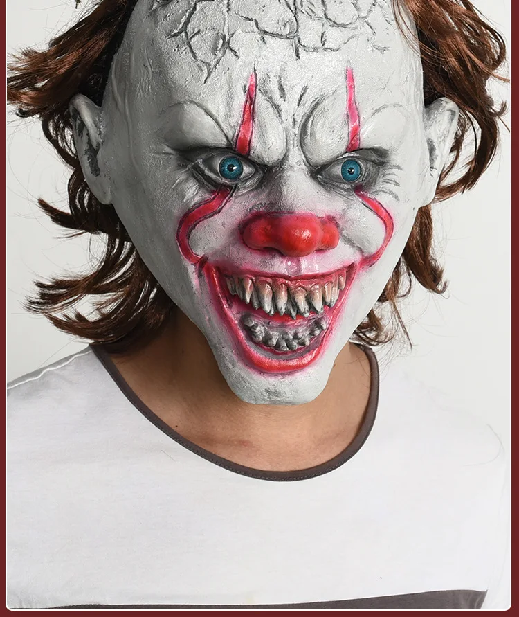 Джокер маска пеннивайза Stephen King It Chapter Two 2 ужас, Костюмированная вечеринка латексные маски шлем клоун Хэллоуин вечерние костюм, реквизит