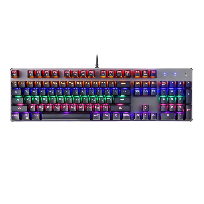 K73 USB Проводная Механическая клавиатура RGB Смешанные светильник полный ключ без