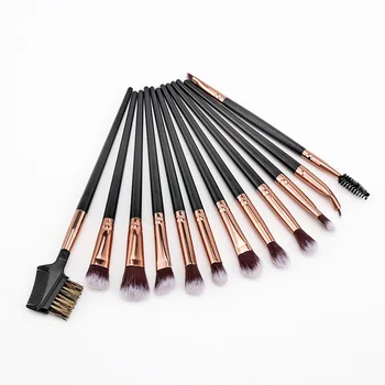 

12pcs/set Eyebrow Makeup Brush Eyeshadow Tools Cosmetics Eyelash Manual Home Eyeliner Plastic Handle Artificial Fiber Beginners
