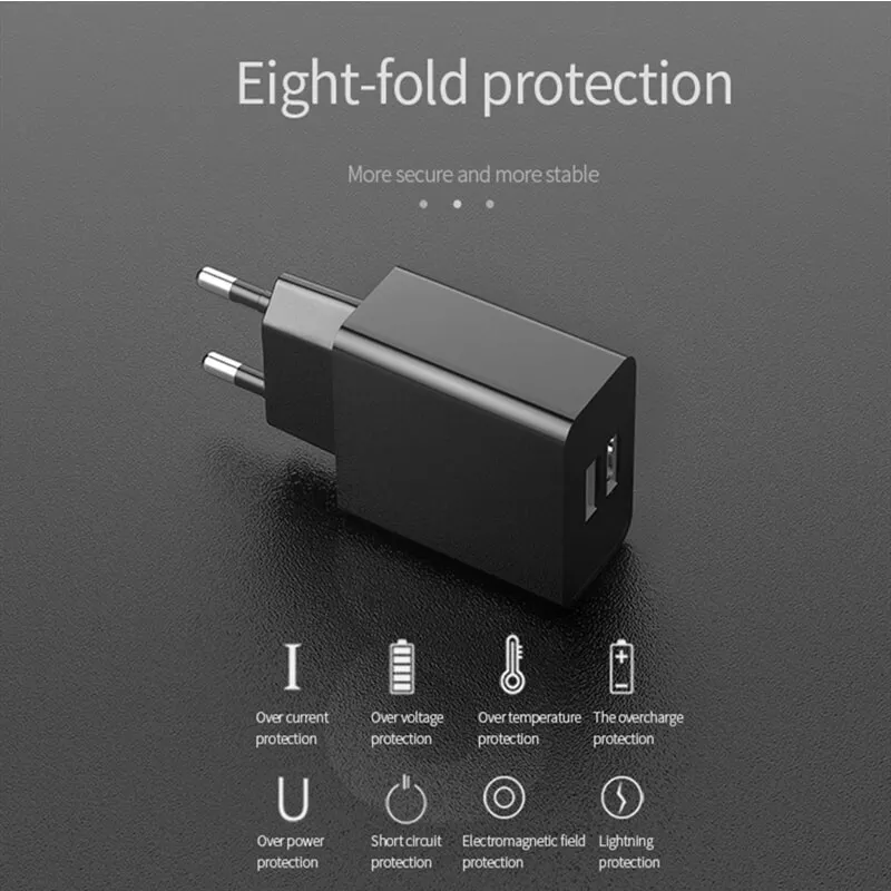 Hannord EU зарядное устройство 5V2A с двумя usb-портами для зарядки, адаптер питания, зарядное устройство для путешествий, умный зарядный адаптер для мобильного телефона, планшета