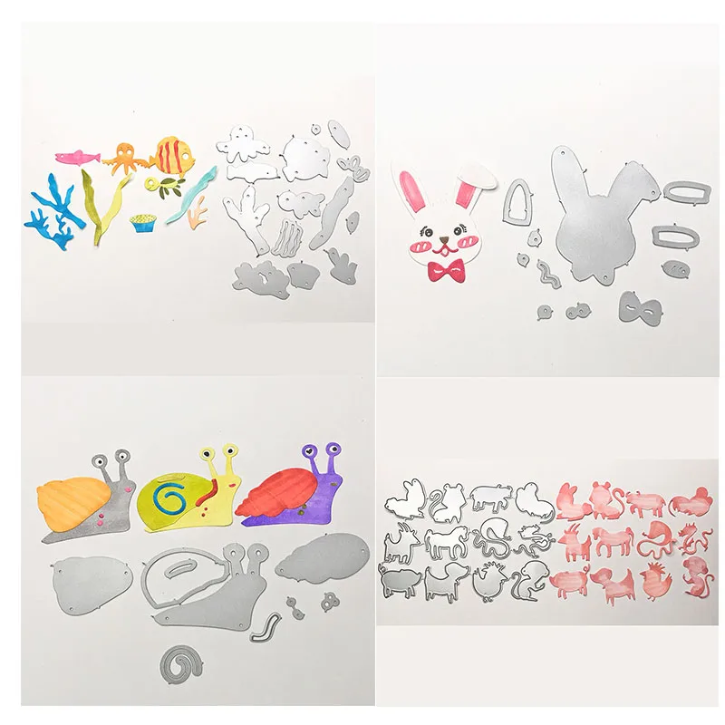 

2019 New Metal Cutting Dies Undersea Rabbit Snails Animal For DIY Scrapbooking Embossing Paper Card Photo Album Making Craft