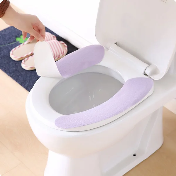 2 Styles Toilet Seat Cover Warm Soft Washable Mat Home Decor Closestool Mat Seat Case Toilet Lid Cover Bathroom Accessories
