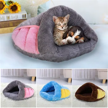 

Soft and Warm Cat Bed Comfortable Indoor Pet House for Small Medium Dog Foldable and Removable Puppy Kennel Cat Cushion Mat Cave