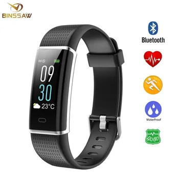 

BINSSAW Smart Bracelet Color Screen Band Wristband Women Men Sport Fitness Tracker Heart Rate Monitor Waterproof Smart Watch