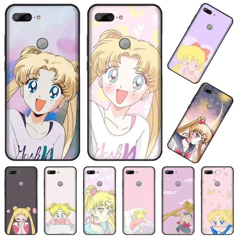 Чехол для телефона с японским аниме sailor moon розовый чехол Huawei Honor 7C 7A 8X 8A 9 10 10i Lite 20