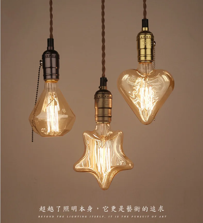 

American-Style Industrial-Style Chandelier Nordic Creative Cool Bar Restaurant Light Edison Bulb Nostalgic Retro Ceiling Light