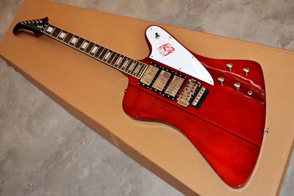 

Classic double rocking bridge fire eagle electric guitar, on the coax color body, three double pickup, free delivery, color cust