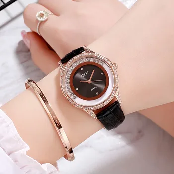 

Leather Women Watches Fashion Watch Diamond Quartz Gold Women Luxury Top Brand Women Watch 2020 Watches Woman Watch Starry Sky