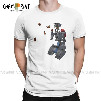 

Men Chasing Butterflies T Shirts Short Circuit Johnny 5 80s Retro Robot Movies Clothing Awesome Round Neck Tee Shirt 6XL T-Shirt