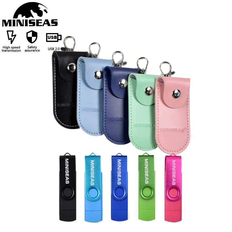 

Miniseas Usb OTG 32GB Pen Drive USB Flash Drive External Storage Memory Stick Micro USB Stick Pendrive bag