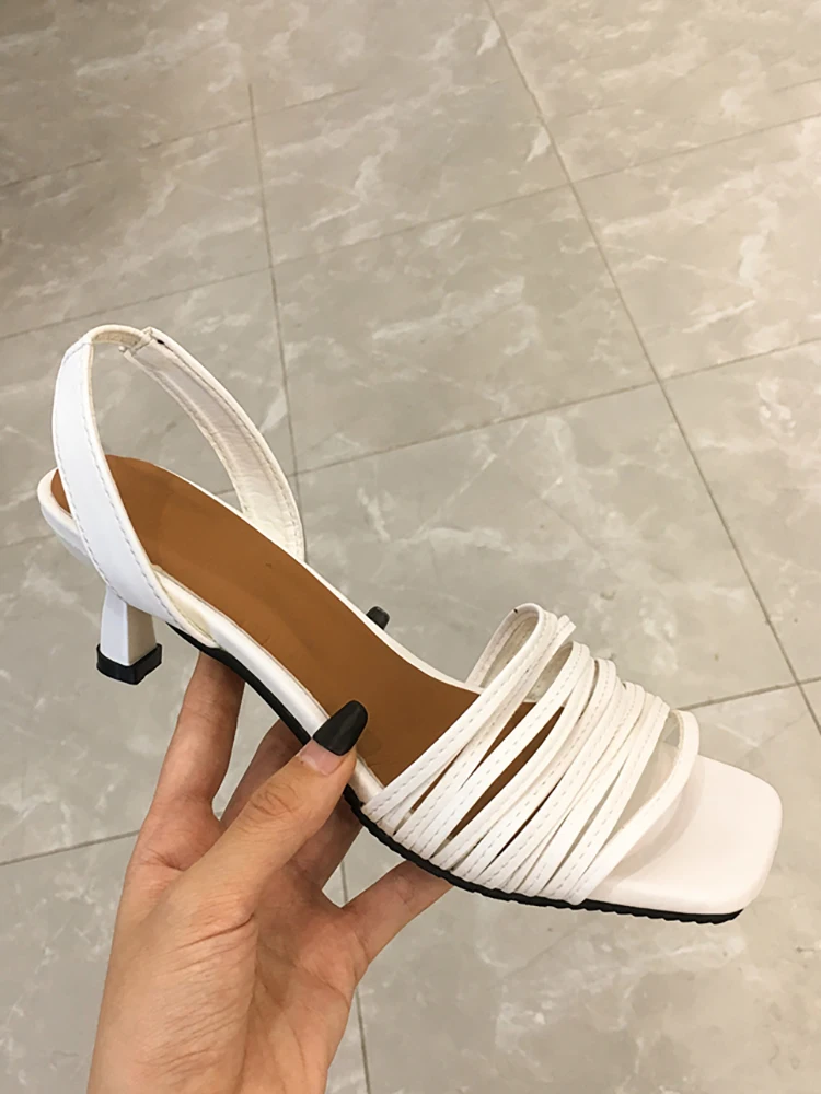 

Sandals Female 2019 New Summer Ins Super Fire Fine With Open Toe Square Head Fashion Shoes Net Red Wild High Heels