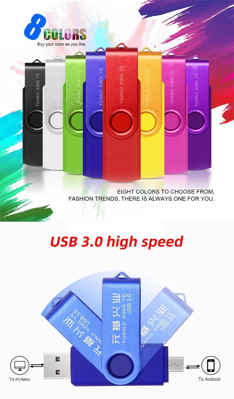 Пользовательский надпись USB флэш-накопитель USB3.0 высокоскоростной персонализированный Металл креативный 256gb мобильный компьютер двойного назначения мобильный