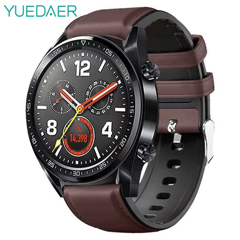 YUEDAER топ из искусственной кожи ремешок для Xiaomi Amazfit GTR 47 47 мм Stratos 2 3 Pace ремешок для huawei Watch GT 2 GT2 ремешок для часов