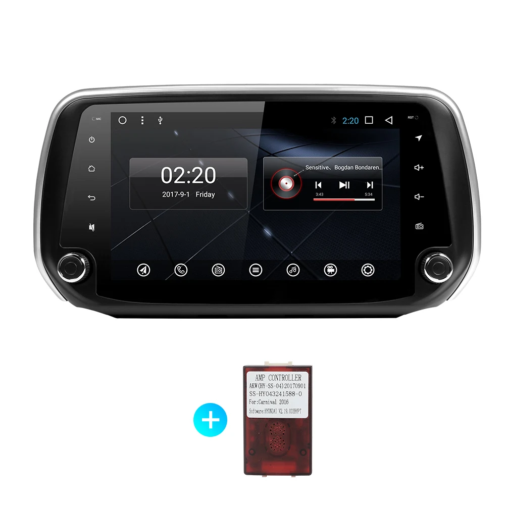 Автомобильный dvd для hyundai Santa Fe автомобильный dvd gps навигатор raido видео плеер PX6 android 9,0 - Цвет: with canbus