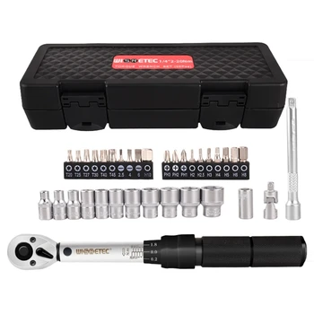 

35pcs/set 2-20Nm Ratchet Adjustable Torque Wrench Socket Bit Industrial Grade Bicycle Repair Tools