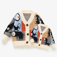 

2021 Mother And Daughter Matching Cardigan For Women And Girls Knit Tops Mom Baby Winter Matching Sweater Parent-Child Pair Look