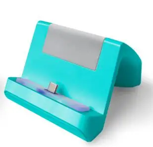 100 шт type-C USB 3,0 зарядная док-станция база подходит для nyd Switch Lite портативное зарядное устройство Подставка для N-Switch Lite консоли - Цвет: Blue