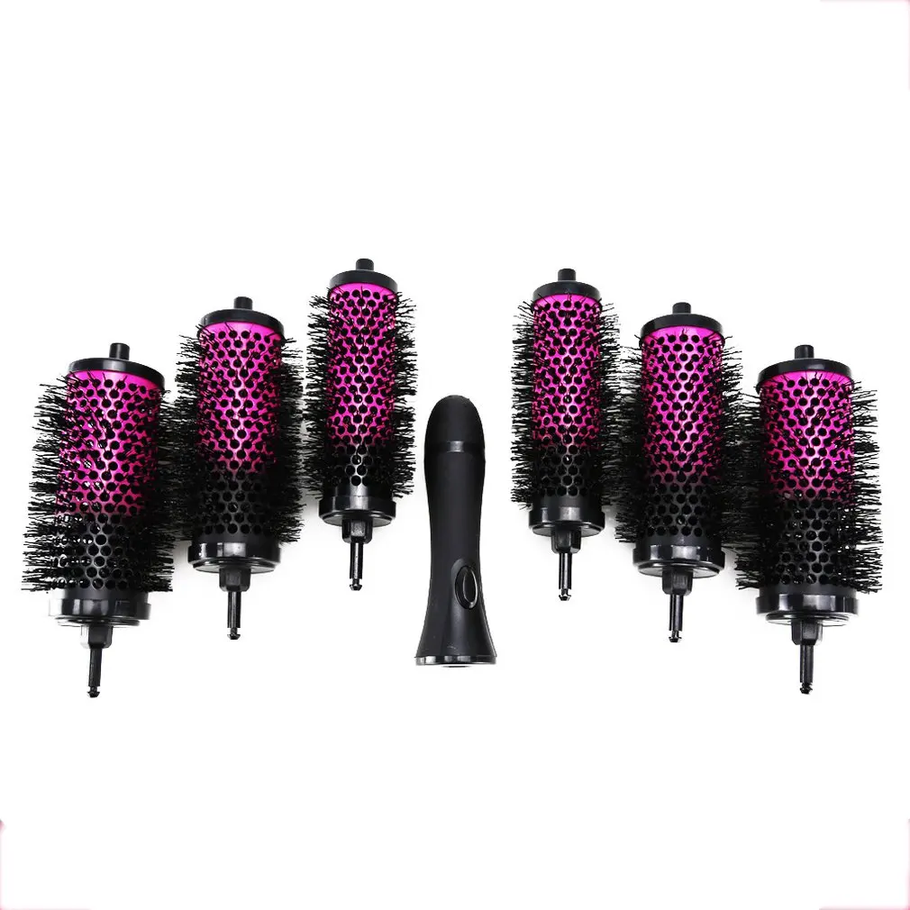 6 PCS Hair Comb Set, Cushion Base Hair Combs and Round Hair Brushes for Managing Curls Any Hair Type