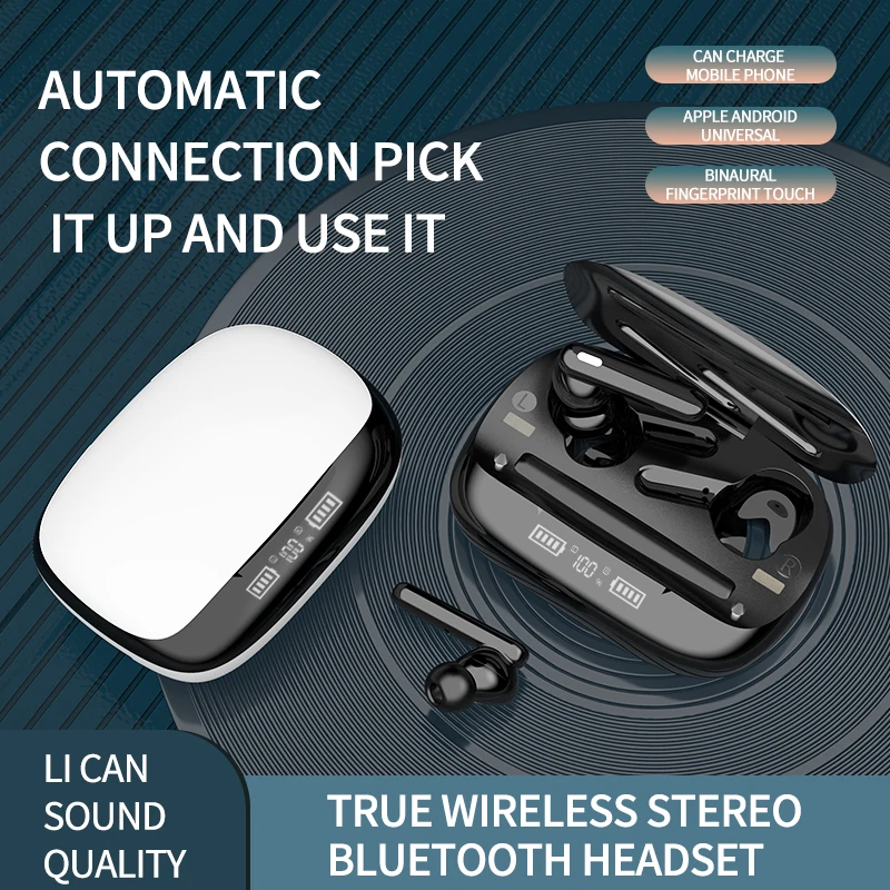 

New LED Bluetooth V5.0 Earphones Wireless Headphones Music Earbuds Headsets HIFI Sound Waterproof Touch Control for xiaomi ios