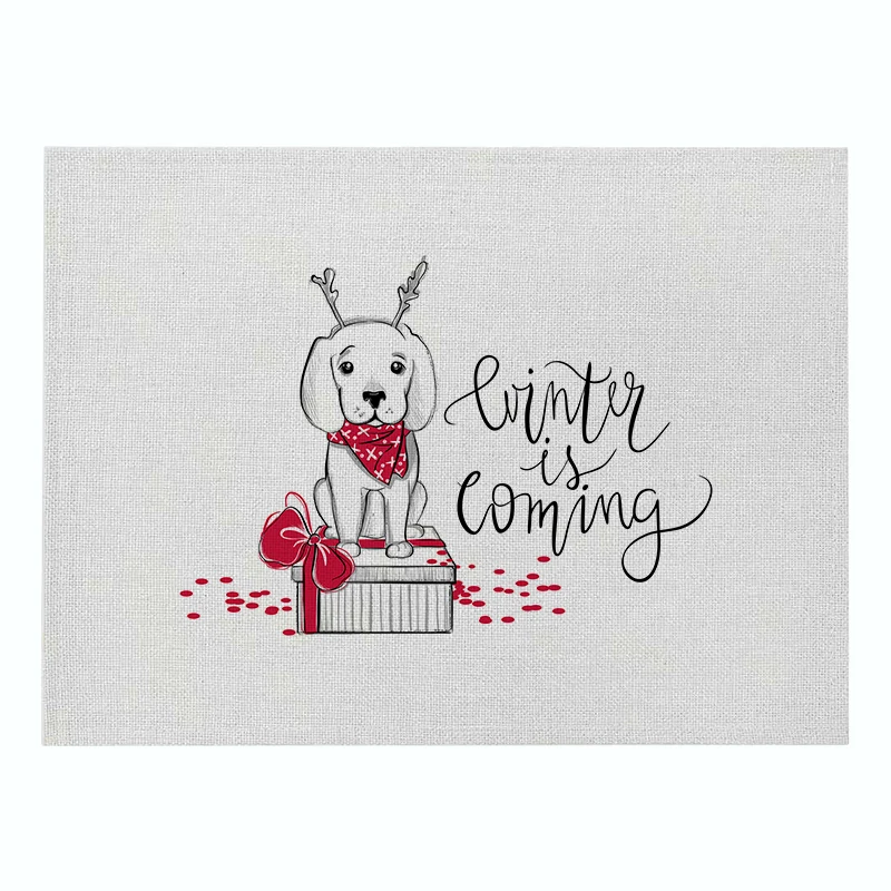Fuwatacchi, Рождественская посуда, прочный обеденный стол, столовые приборы, чай, вечерние аксессуары для кухни, чаша, подстаканники, подставки для напитков, Декор - Цвет: 828