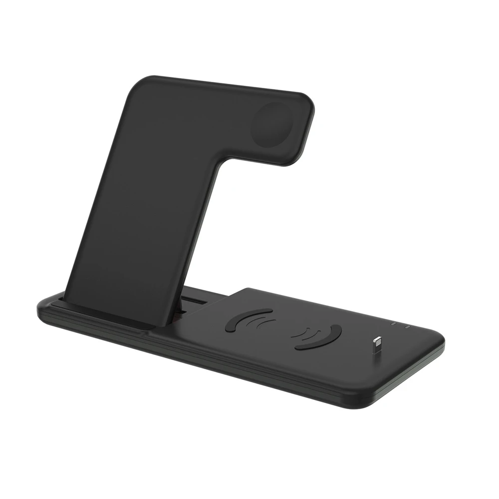 QI Беспроводное быстрое зарядное устройство для AirPods 2/Pro 15 Вт 4в1 usb зарядная док-станция Складная зарядная подставка держатель для iWatch для iPhone