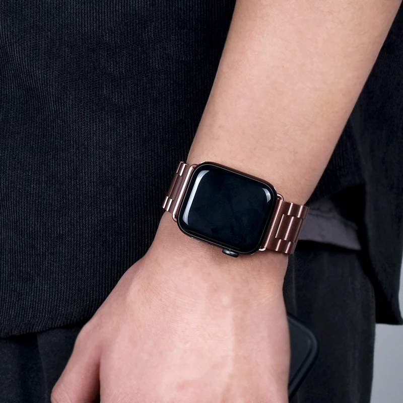 Apple Watch ремешок из нержавеющей стали плюс Чехол 42 мм 38 мм 1/2/3/4/5 металлический ремешок браслет для iWatch серии 4 5 44 мм 40 мм ремешок для часов
