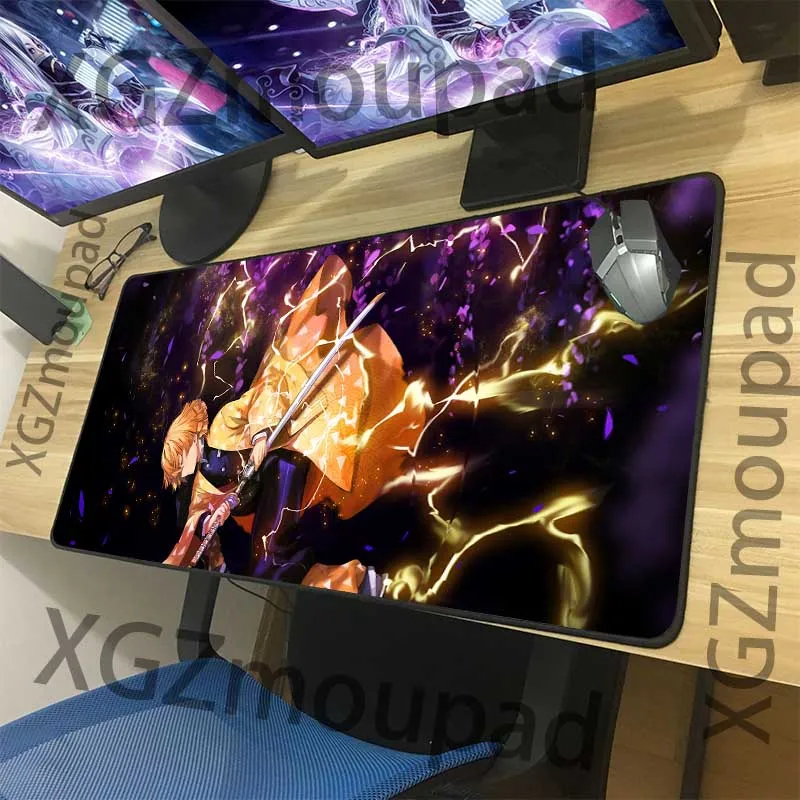 Большой игровой коврик для мыши XGZ из мультфильма рассекающий демонов Kimetsu No Yaiba