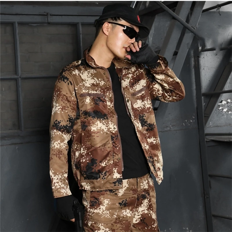 Color2 set Военная униформа, Мужская армейская одежда спецназа, верхняя одежда, боевая рубашка, тактическая хлопковая осенне-зимняя мужская одежда, набор - Цвет: Color2 set