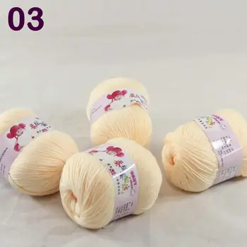

Color optional 4 ballsX50g Cashmere Silk velvet Children Hand kintting Yarn GS18-yarn D1