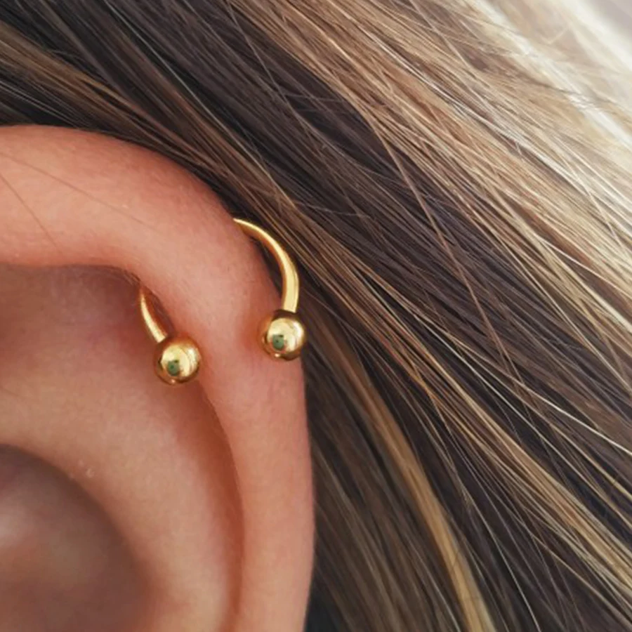 Piercing Jewelry Nose Rings Body Piercing Jewelry Body Jewelry Ear Piercing Jewelry 2 pcs/lot Ball Nose Ring Goth Earrings Septum Nose Rings Fake Piercing Lip Piercing 16G Clip Jewelry 6/8/10/12mm