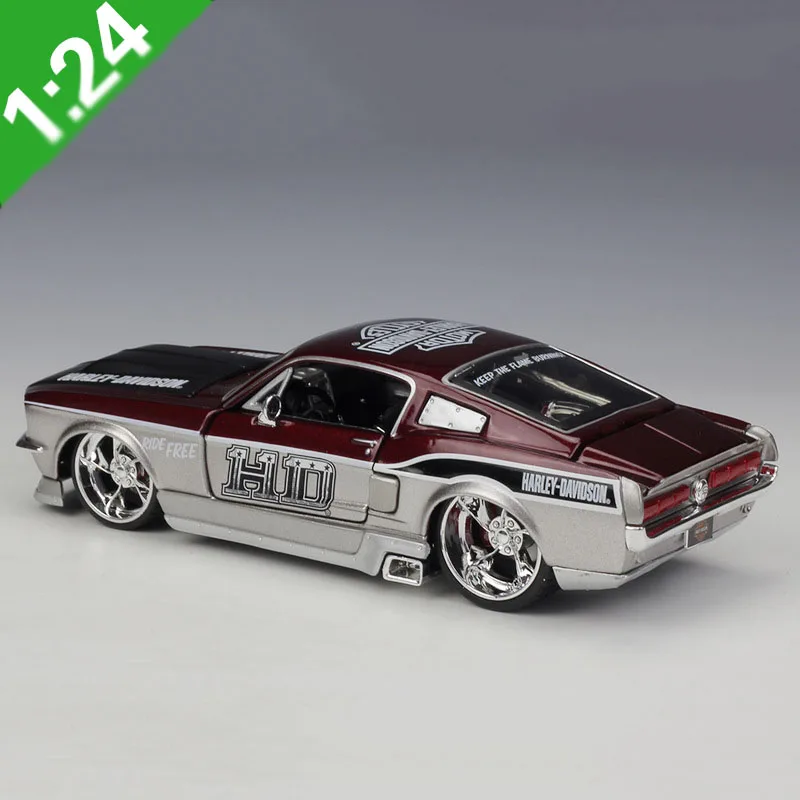1/24 весы 1967 Ford Mustang GT моделирование, брелок для автомобильных ключей, Классический diecast модель, подарок для детей коллекция предметы интерьера