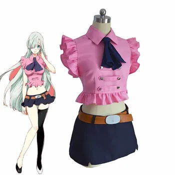 

The Seven Deadly Sins Elizabeth Liones Cosplay Costume Japanese Anime Nanatsu No Taizai Uniform Suit Outfit Clothes