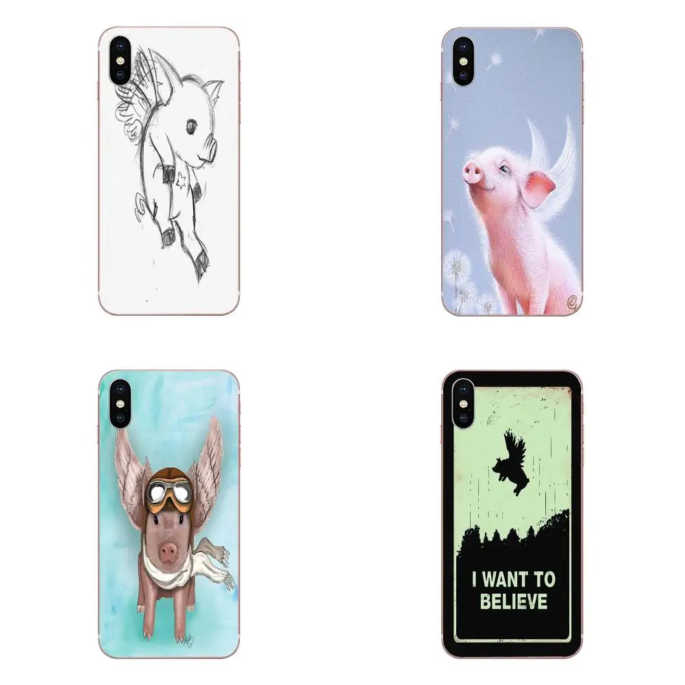 Quote Case Slim For Galaxy J1 J2 J3 J330 J4 J5 J6 J7 J730 J8 2015 2016 2017 2018 mini Pro Aviator Piggy Flying Pig Animal | Мобильные