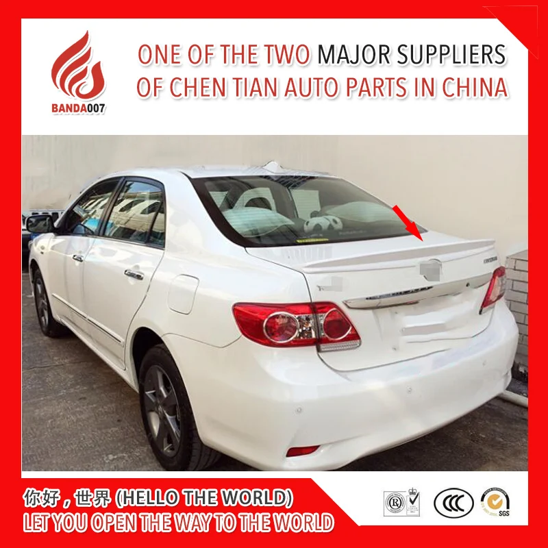 

New ABS primer black white red ect color car rear lip spoiler for Corolla 2006 07 08 09 10 11 12 2013 lip spoiler