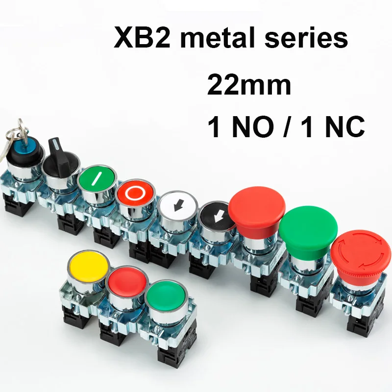 

1Pcs Button switch self reset 22mm knob key start inching power on XB2-10X/21 XB2-11X/31 XB2-10Y/21 XB2-11Y/31 XB2-11B