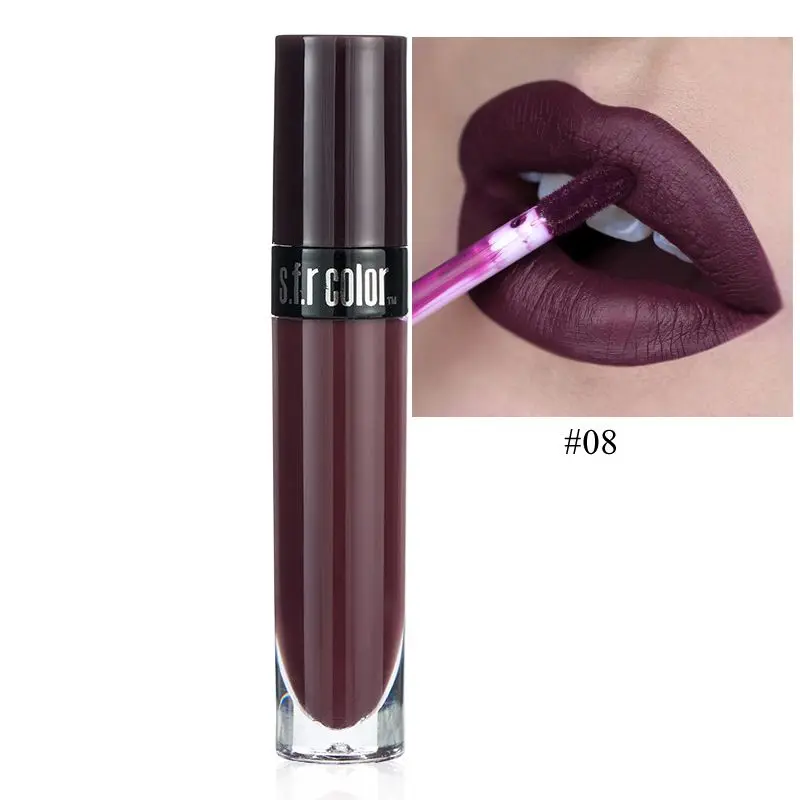 Matte Lip Gloss Makeup Moisturizer Smooth Lip Stick Long Lasting Cosmetic Liquid Lipstick Waterproof non-stick cup