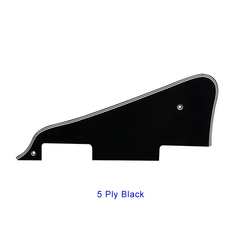 5 Ply Black Pleroo гитарные части для 2 Винты для отверстий Les Paul гитарные накладки для царапин пластины много цветов - Цвет: 5 Ply Black