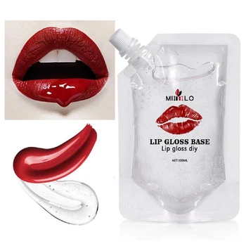 

100ml Clear Lip Gloss Base Oil Non-Stick DIY Lip Stick Raw Material Gel For Lip Gloss Lipgloss Base Handmade lipgloss lip tint