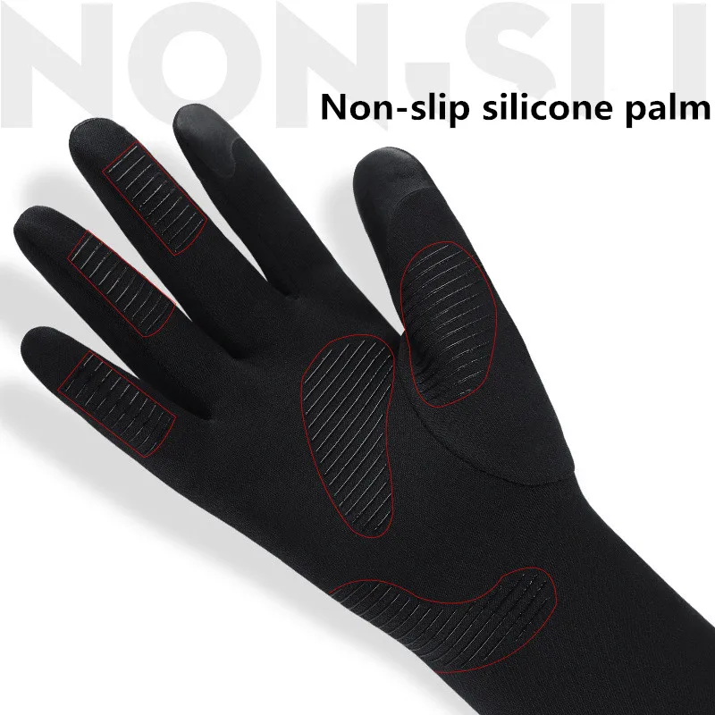 Winter Autumn Touch Screen Running Gloves Lightweight Non-slip Warm Villus Gloves Men Women Waterproof Windproof Motorcycle S~XL