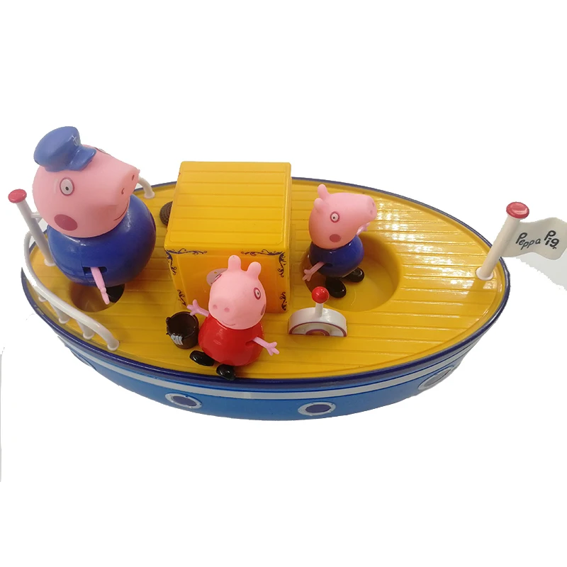 Свинка Пеппа парусный корабль DiY Модель Джордж семья аниме фигурка игрушка набор пластиковые фигурки игрушки для детей подарки на день