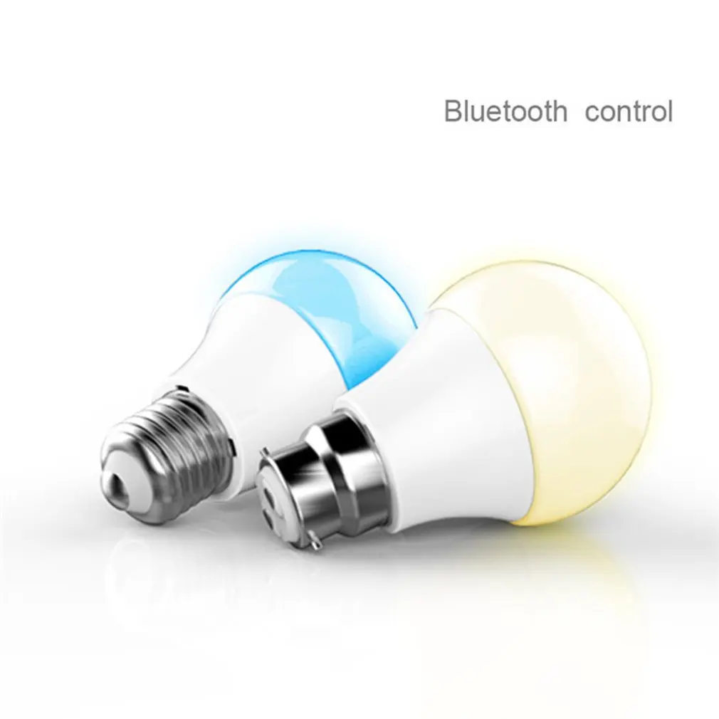 Bluetooth Интеллектуальный светодиодный светильник E27 многоцветный диммер лампа для iOS для системы Android пульт дистанционного управления против помех