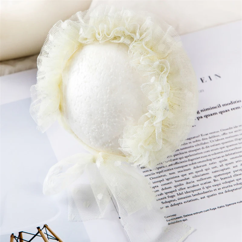 Princess Lace Hat Newborn Baby Fluffy Lacy Hats Infant Photography Props