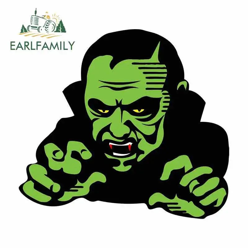 

EARLFAMILY 13cm x 11.7cm for Halloween Spooky Kid Dracula Anime Funny Car Stickers RV VAN DIY Fine Decal Vinyl JDM Accessories