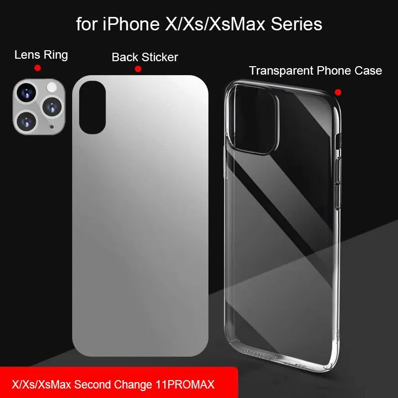 Трехсекционный Прозрачный чехол для телефона задняя камера защитная крышка для IPhone 11 X/XR/XS MAX! Внешний вид - Цвет: XS Max