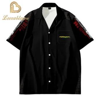 

Fashion Men Women Short-sleeved Shirt Personality Short Sleeve Loose Button Up Hip-hop Casual New Shirts Men 2020