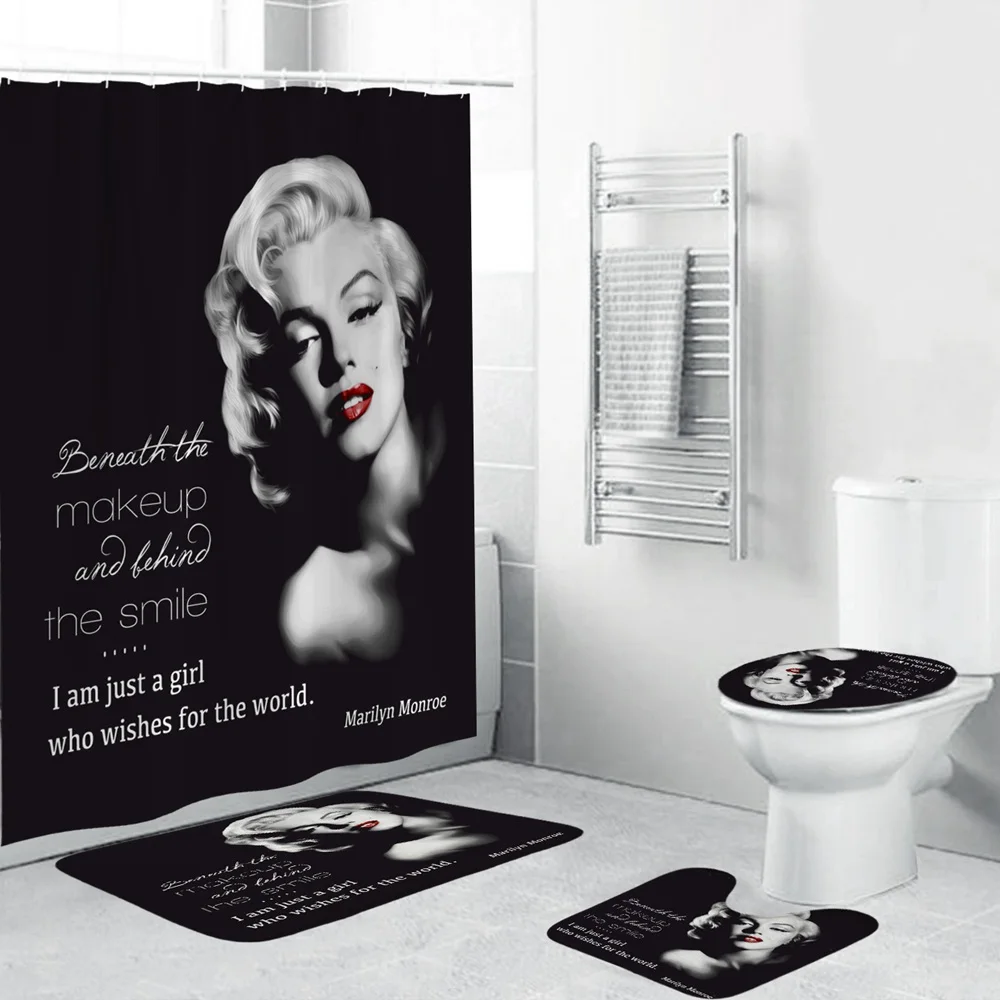 Produk Kamar Mandi Tirai Mandi Kain Marilyn Monroe Tirai Mandi Tahan Air Tirai Mandi 3d Dekorasi Aksesori Kamar Mandi Shower Tirai Aliexpress