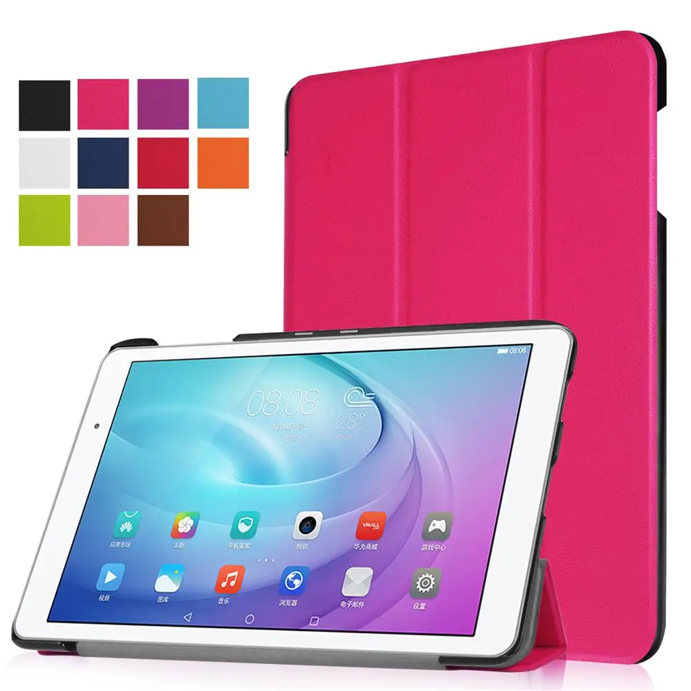 Защитный чехол для huawei Honor Tablet 2 JDN-W09 8,0 ультра тонкий магнитный чехол-подставка с откидной крышкой для планшета Whit Stylus Pen - Цвет: Rose