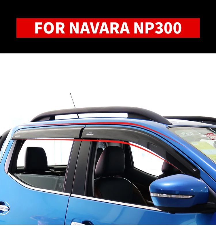Дефлектор окна автомобиля козырек для Nissan Navara Frontier NP300 D23 Черный солнцезащитный козырек