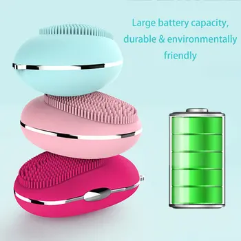 

HOT Ultrasonic Electric Facial Cleansing Brush Vibration Skin Remove Blackhead Pore Cleanser Waterproof Silicone Face Massager