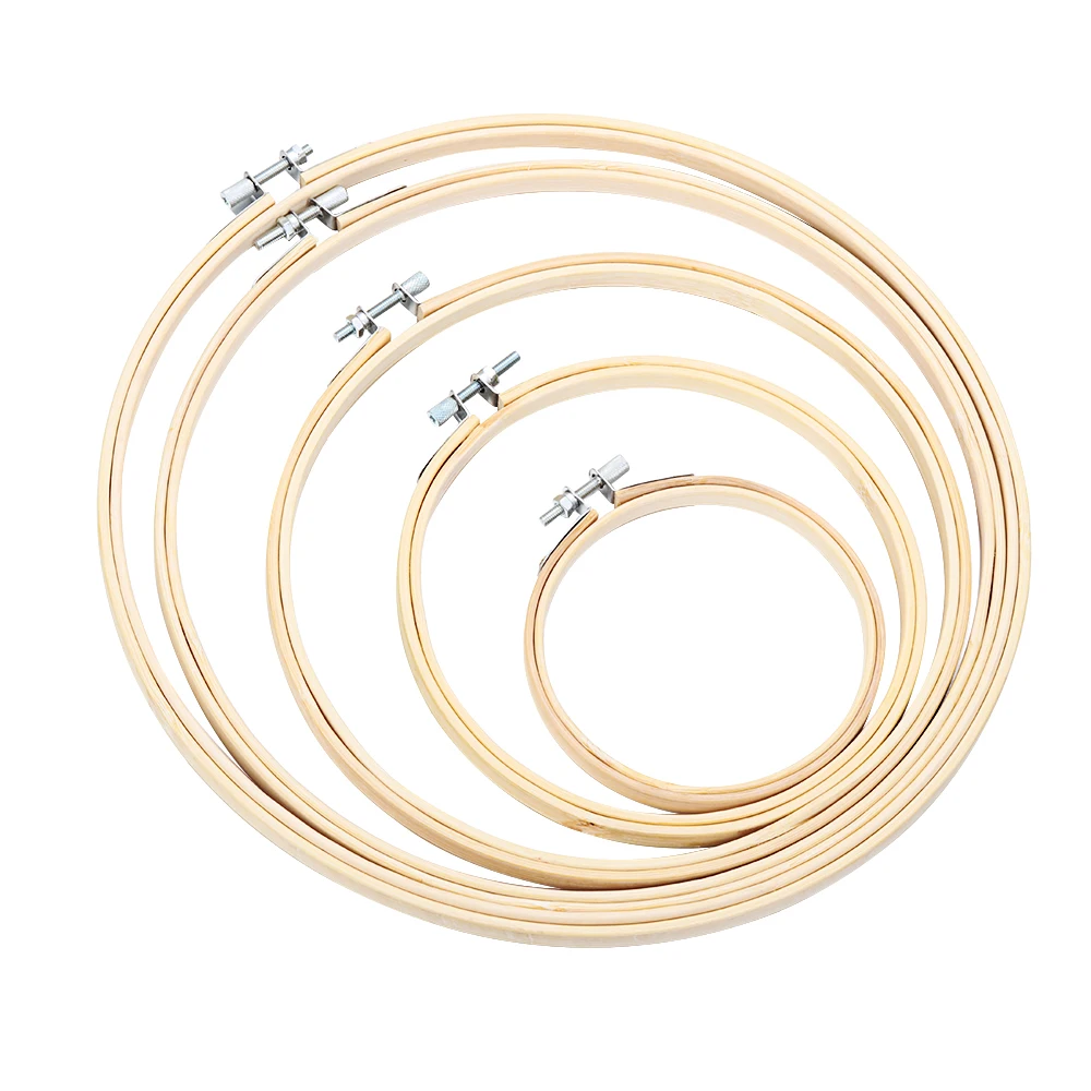 10 Cerchi Da Ricamo In Bambù 30cm - Anelli Per Punto Croce, Ideali Per Cucito E Decorazioni - Foto 12